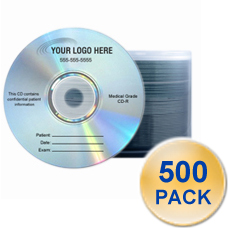 MedGrade 80 minute 52x silver bulk CD-R's qty 500